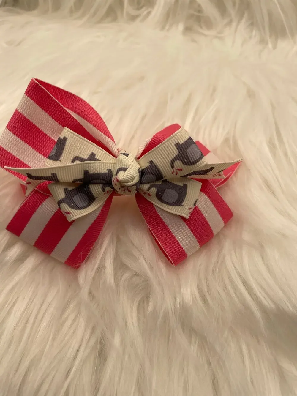 🎀 Handmade Elephant Boutique Hair Bow 🎀